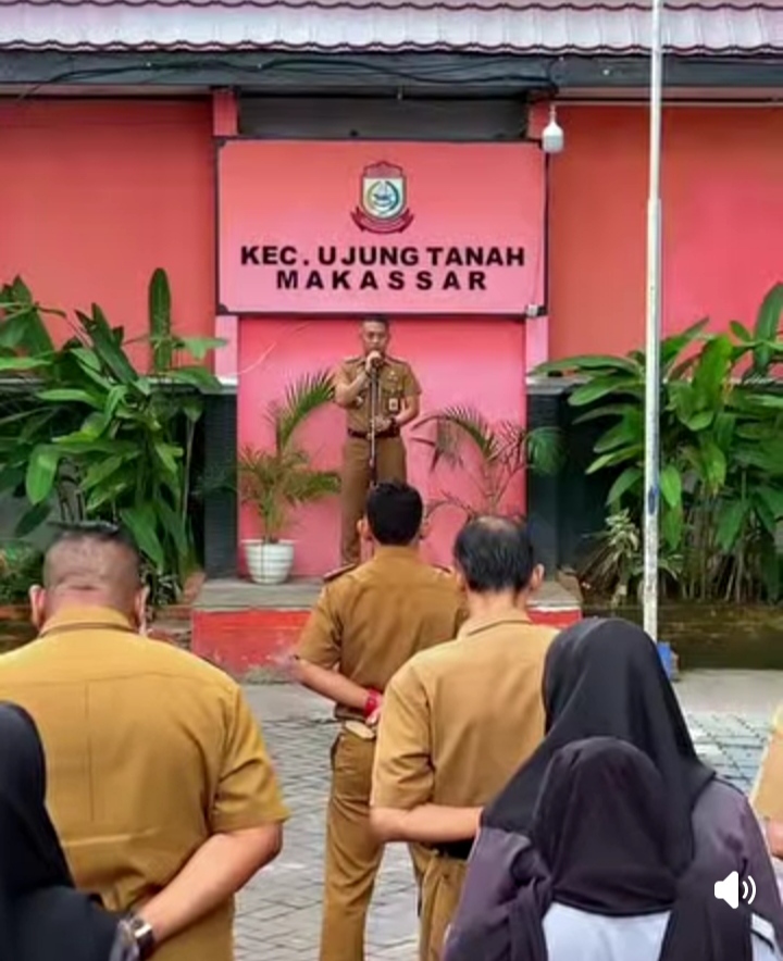 Mempertahankan Kedisiplinan, Pemerintah Kecamatan Ujung Tanah Kembali Gelar Apel Pagi