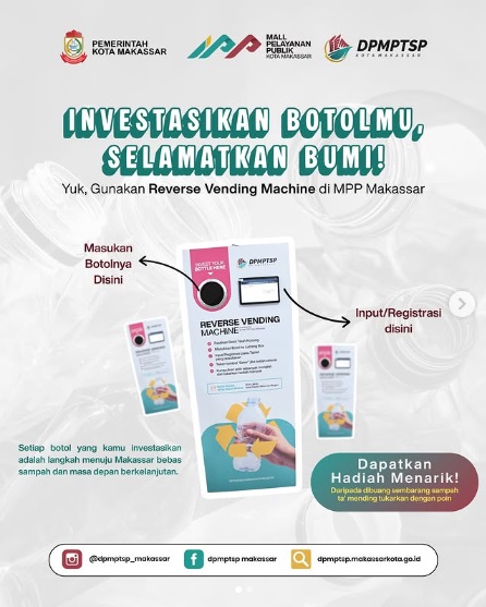 DPMPTSP Makassar Ajak Selamatkan Bumi Melalui Investasi Botol Plastik Bekas