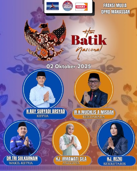 Fraksi Mulia DPRD Makassar Ucapkan Selamat Hari Batik 2025