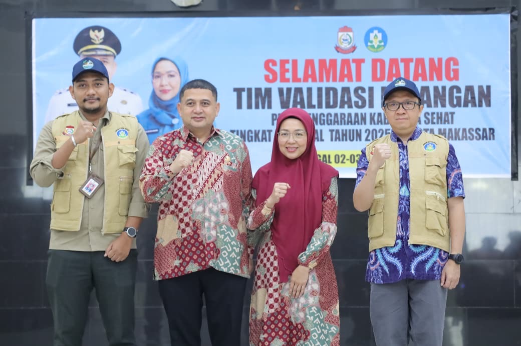 Sambut Tim Verifikasi Kota Sehat Tingkat Nasional, Munafri–Melinda Tegaskan Pentingnya Lingkungan Bersih