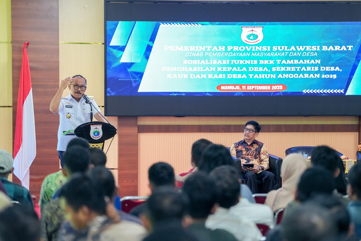 Sosialisasi Bantuan Tambahan Penghasilan Perangkat Desa, Gubernur Sulbar Sisipkan Pesan Moral Anti Korupsi
