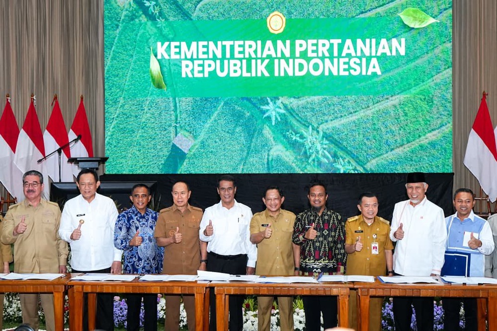 Rakor Hilirisasi Komoditas Prioritas Bersama Mendagri dan Mentan, Gubernur Sulsel Teken MoU Kesanggupan Pemenuhan Data Calon Petani