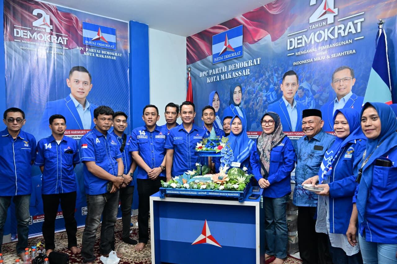 HUT ke-24, Demokrat Makassar Ikuti Doa Bersama Seluruh Indonesia