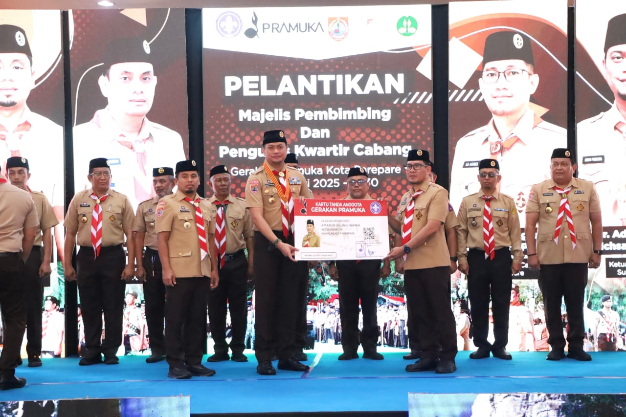 Wali Kota Tasming Hamid Resmi Ketua Mabicab, Hamka Ketua Kwarcab, Siap Bawa Pramuka Parepare Jadi yang Terbaik
