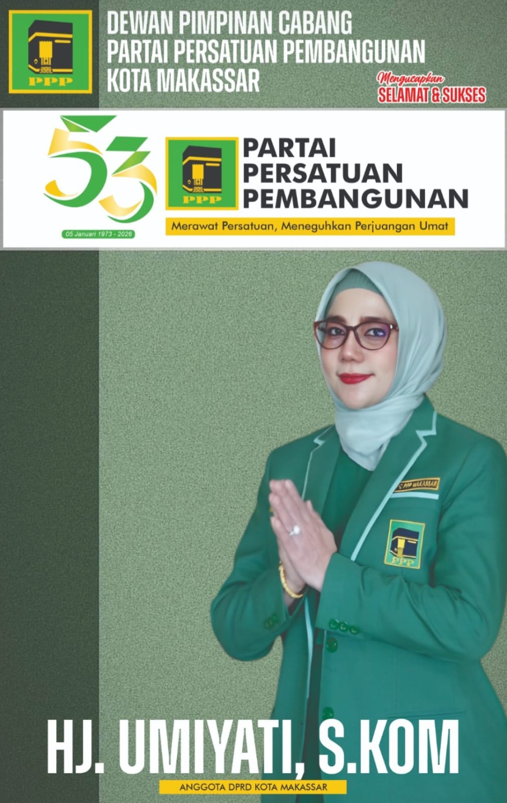 Harlah PPP ke-53, Hj Umiyati Dorong Konsistensi Perjuangan Berbasis Nilai Islam