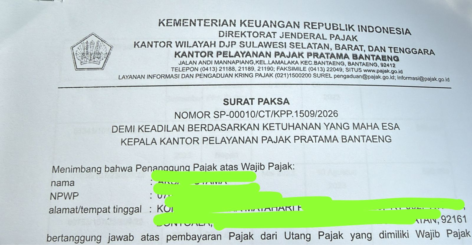 Jebakan Sanksi Administrasi Kantor Pajak Kepada Warga Sulsel Timbulkan Tagihan Puluhan Juta