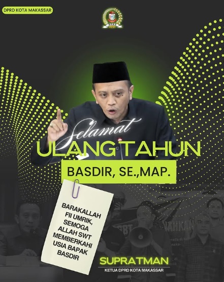 DPRD Makassar Ucapkan Selamat Ulang Tahun Legislator PKB Basdir